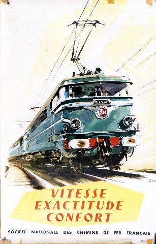 Travelling through France by train in the 1950s. 