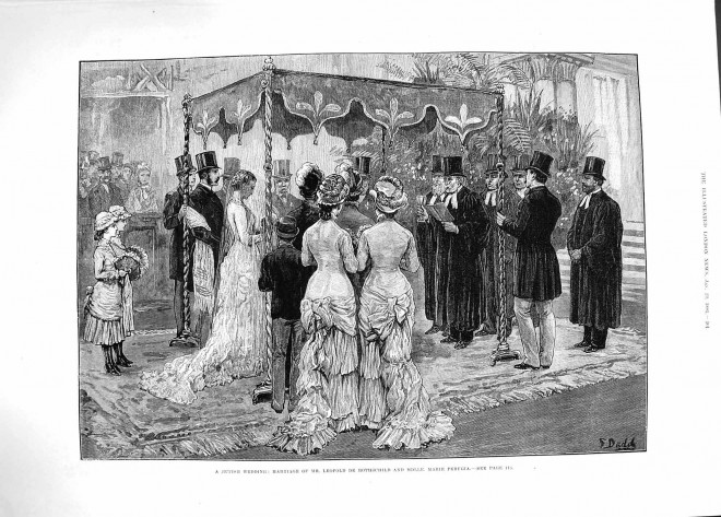 A Jewish wedding in the 1880s.