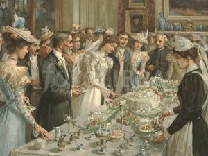 'The wedding [of Lady Agatha and Sir Bruce Norman] was the most radiant of the year. It was indeed a fairy pageant - of youth and beauty and happiness and hope.' The Walderhurst wedding was 'dignified and distinguished, but not radiant.'