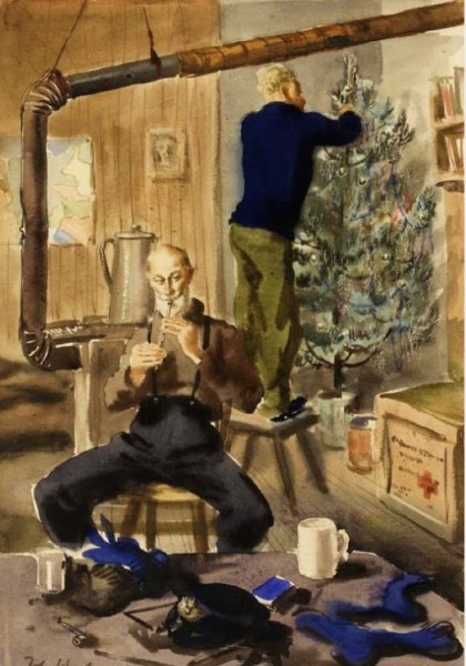 John_Worsley_British_1919_2000_Decorating_the_Christmas_Tree_1944 IWM