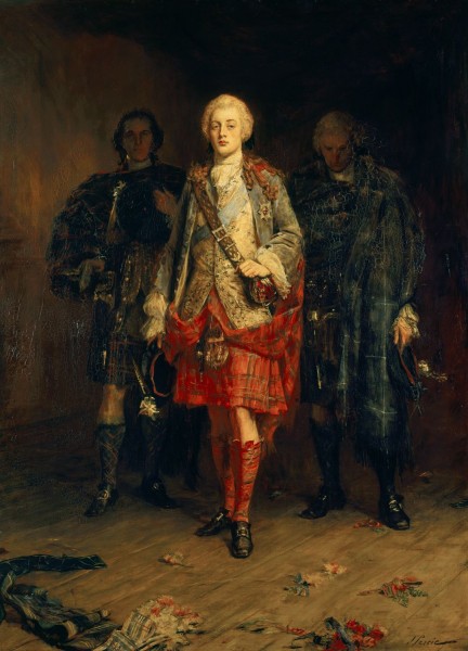 'I don't suppose Charles Edward was half as handsome as he is painted. At eighteen it is very easy to fall in love with a painting.' 'Bonnie Prince Charlie' . John Pettie. Royal Collection.