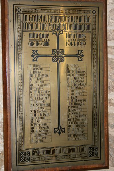 Deddington War Memorial. 