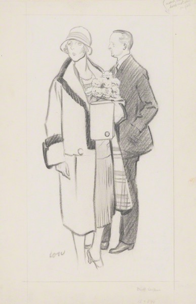 'Lady Diana Cooper and Duff Cooper' 1927 by David Low. National Portrait Gallery