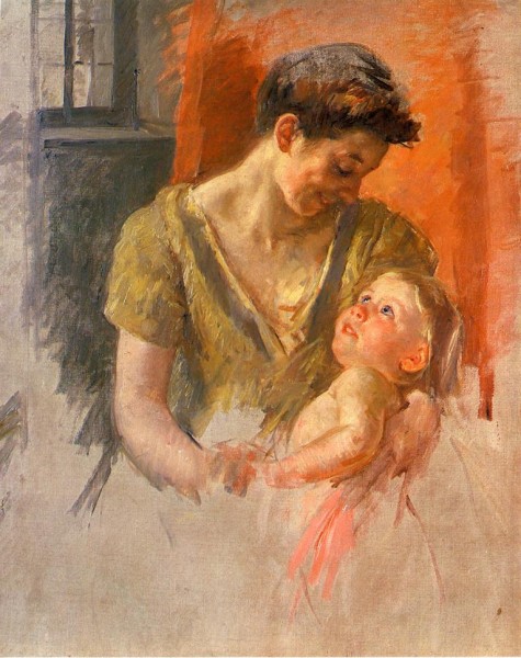 'Mother and Child Smiling at Each Other' by Mary Cassat 1908