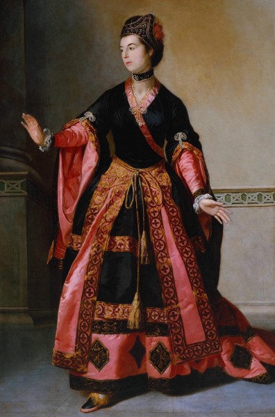 Mrs Yates as Mandane in 'The Orphan of China' exhibited 1765 by Tilly Kettle 1734 or 5-1786