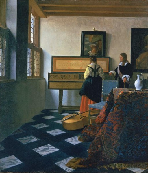 Johannes Vermeer, 'Lady at the Virginals with a Gentleman or 'The Music Lesson'', 1662-5