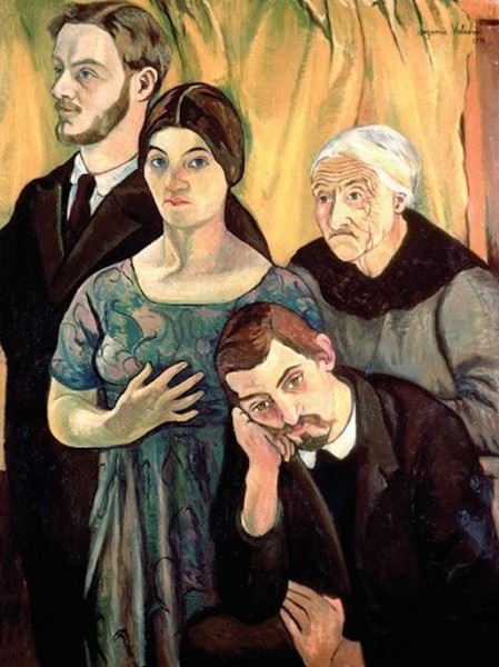 suzanne-valadon-1865-1938-self-portrait-with-her-family-c-1910-valdon-son-maurice-utrillo-1883-1955-husband-andre-utter-1886-1948-and-utters-mother