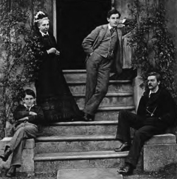 Mrs Olpihant with her sons and her nephew. Windsor 1874