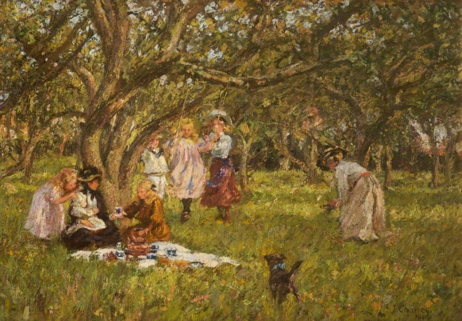 'The Picnic' by James Charles. Warrington Museum and Art Gallery