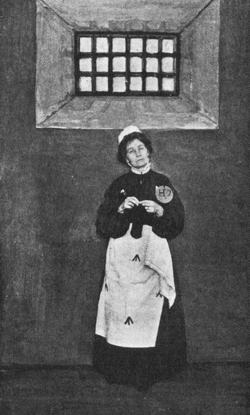 Emmeline Pankhurst in prison.