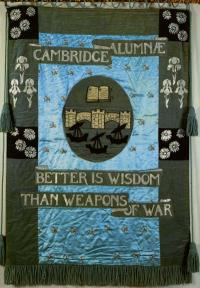 The Cambridge banner, made by students of Girton College and Newnham College.
