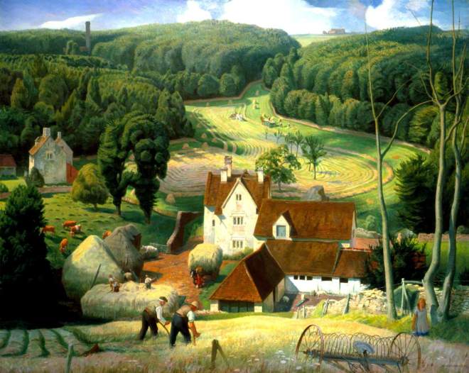 Bateman, James, 1893-1959; Haytime in the Cotswolds