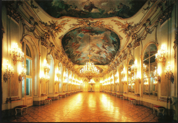 The ballroom of the Palais Ephrussi. 'She felt that this was where she belonged, a dream come true, a fairy tale in which she herself was the princess.'