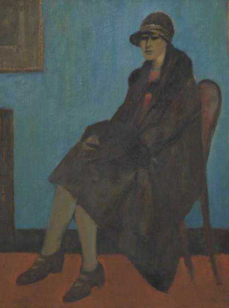 "Woman in a Chair" by L.S. Lowry. The L.S. Lowry Collection.