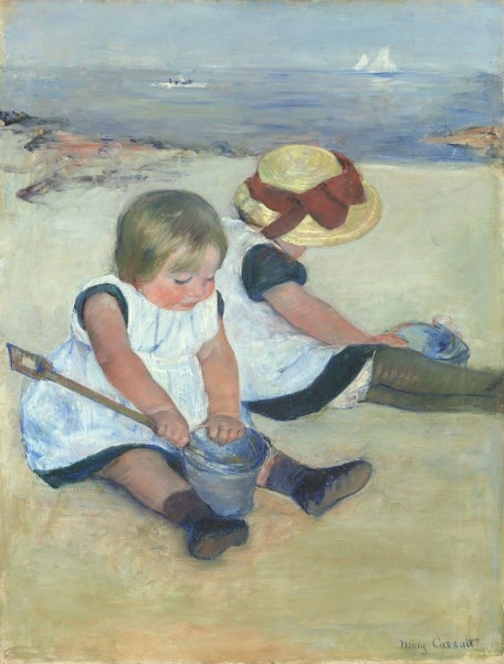 mary cassatt children playing on the beach 1884