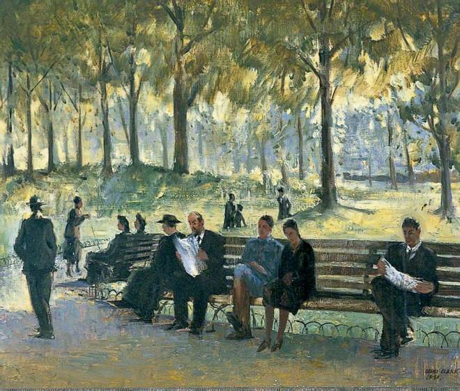 Clark, Cosmo, 1897-1967; Luxembourg Gardens, Autumn