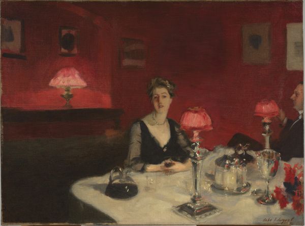 "A Dinner Table at Night" by John Singer Sargent. Fine Arts Museum of San Francisco