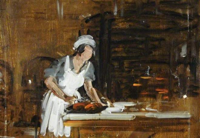 "Maid in the Kitchen" by Frederick Elwell. Beverley Art Gallery 