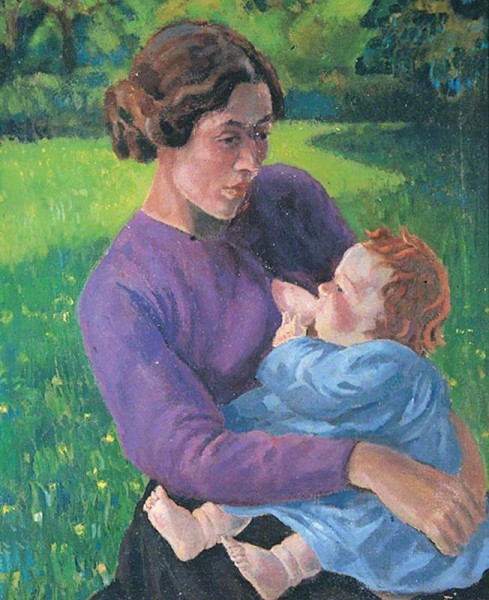 "Mother and Child" by Neville Lewis. The Stanley and Audrey Burton Gallery, University of Leeds