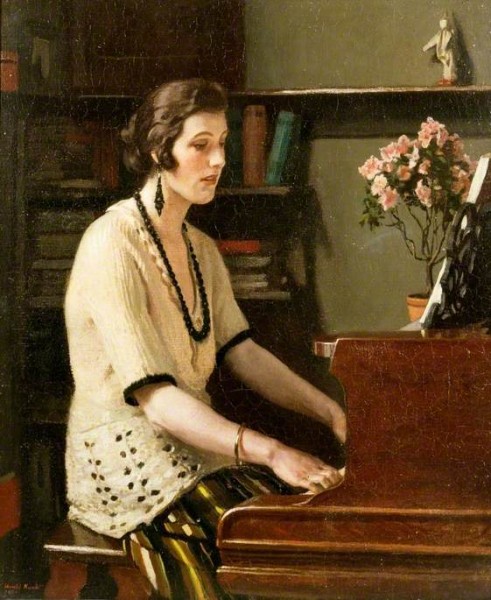 "At the Piano" by Harold Knight. Laing Art Gallery