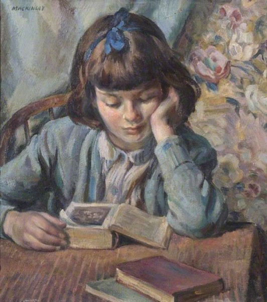 "The Young Reader" by Miguel Mackinley. Leamington Spa Art Gallery